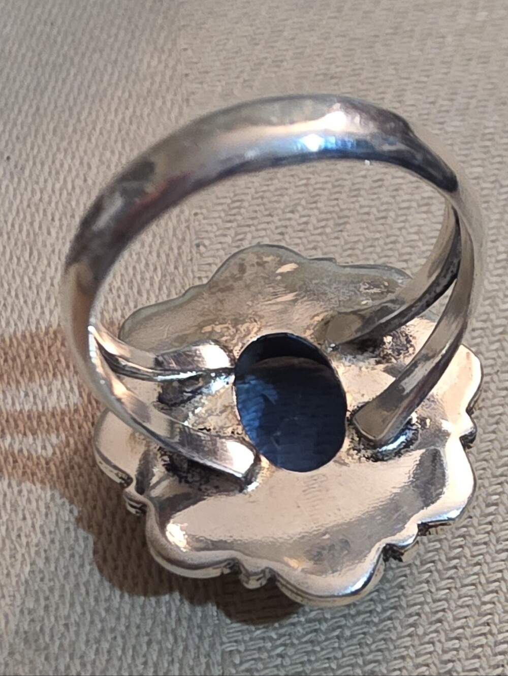Natural blue topaz, sterling silver 925 ring Size 7.5 Comes with box shown - Picture 3 of 6